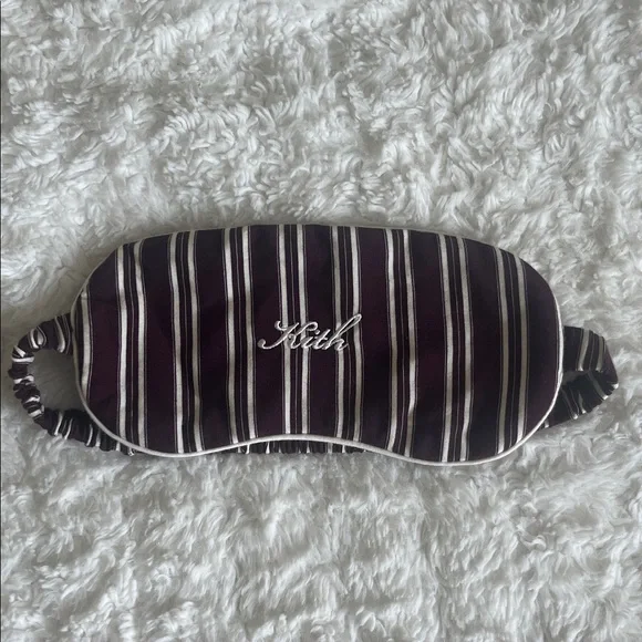 Kith Burgundy and White Striped Eye Mask - Picture 1 of 1